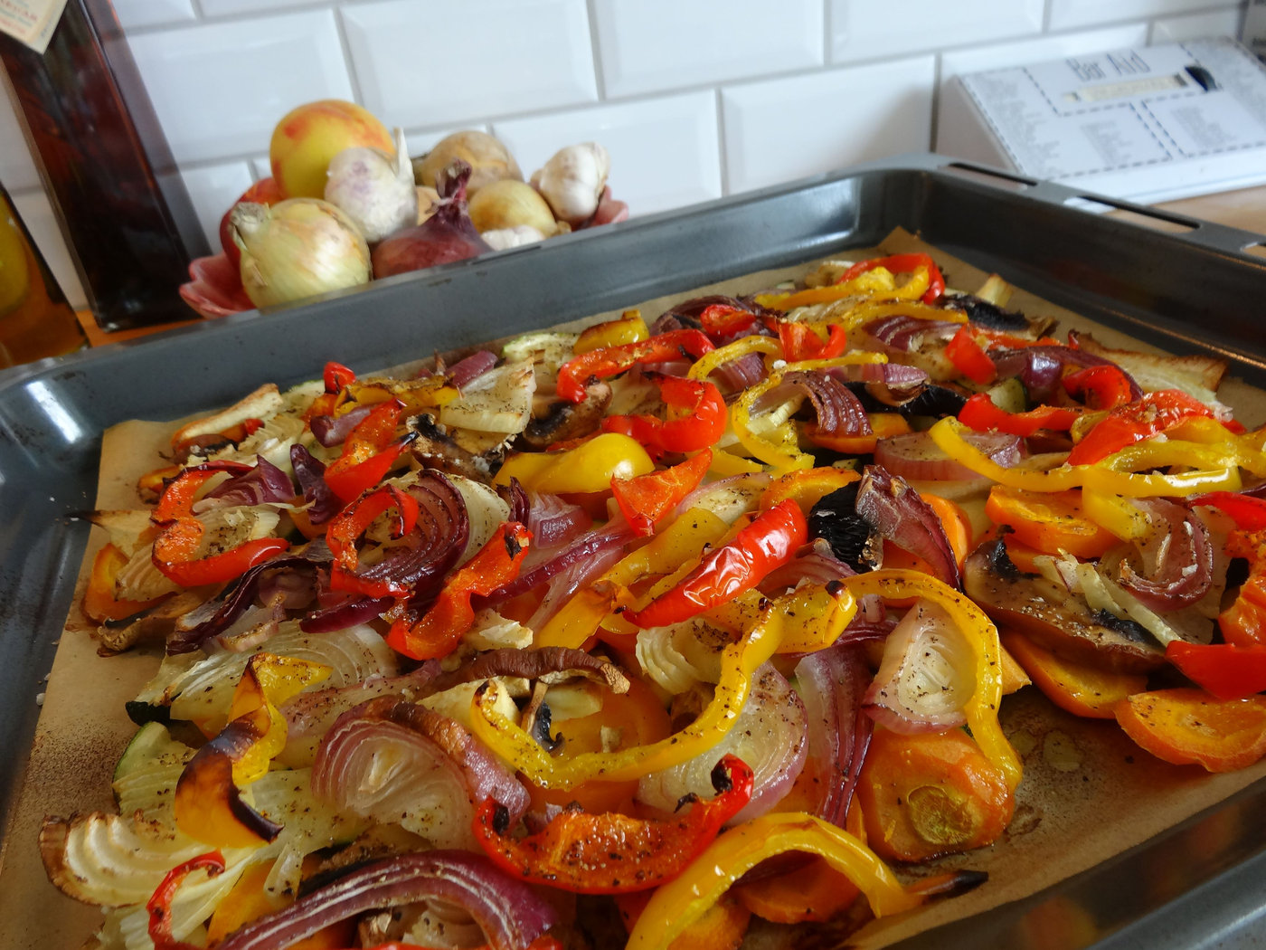 spagetti pesto ugnsrostade grönsaker (8)