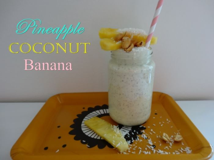 pineapple and coconut smoothie text