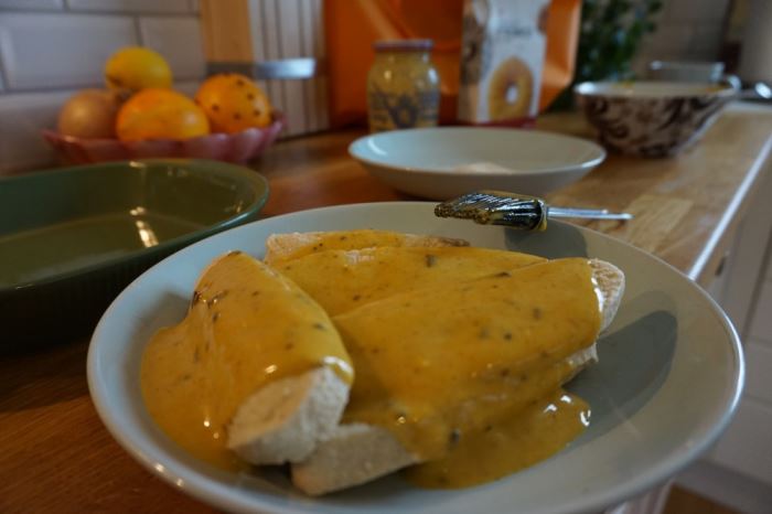 Litet julbord med griljerad julquorn (3)