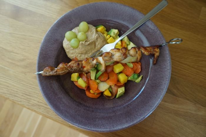 kycklingspett och mangosallad (8)