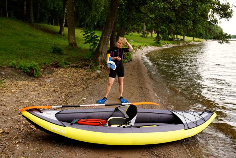 decathlon cyklop och våtdräkt