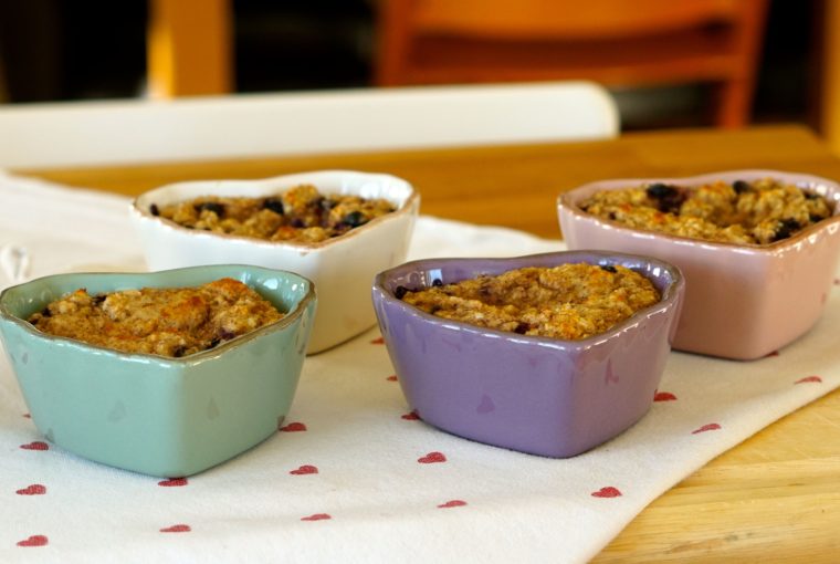 Ugnsbakad gröt blåbär