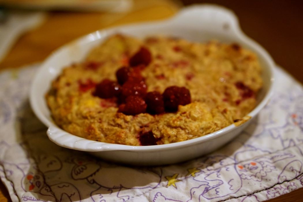 ugnsbakad grot hallon mango