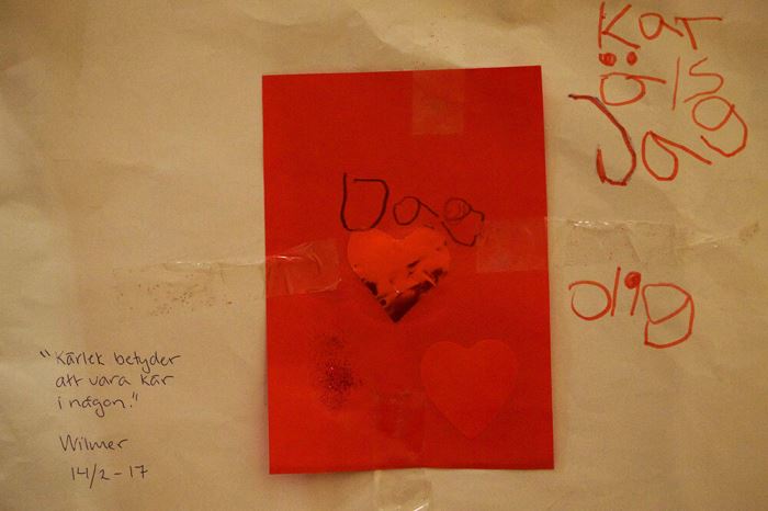 Teckning på Alla Hjärtans Dag